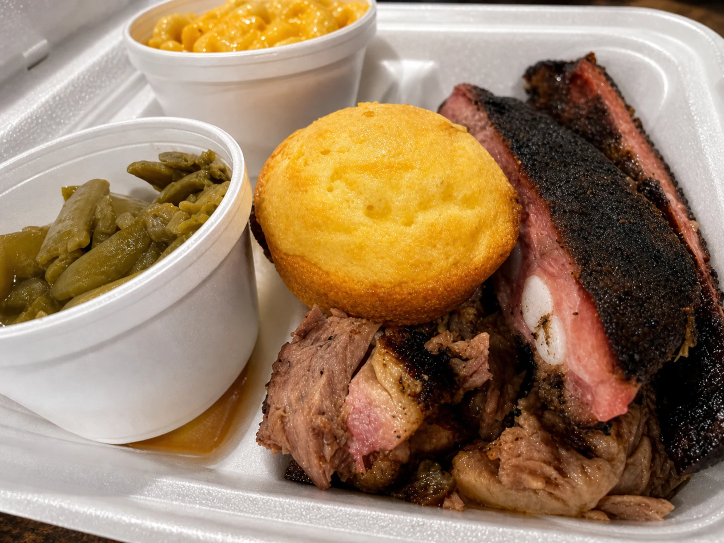 Ribs and brisket tray from Chopper's Ol' School BBQ